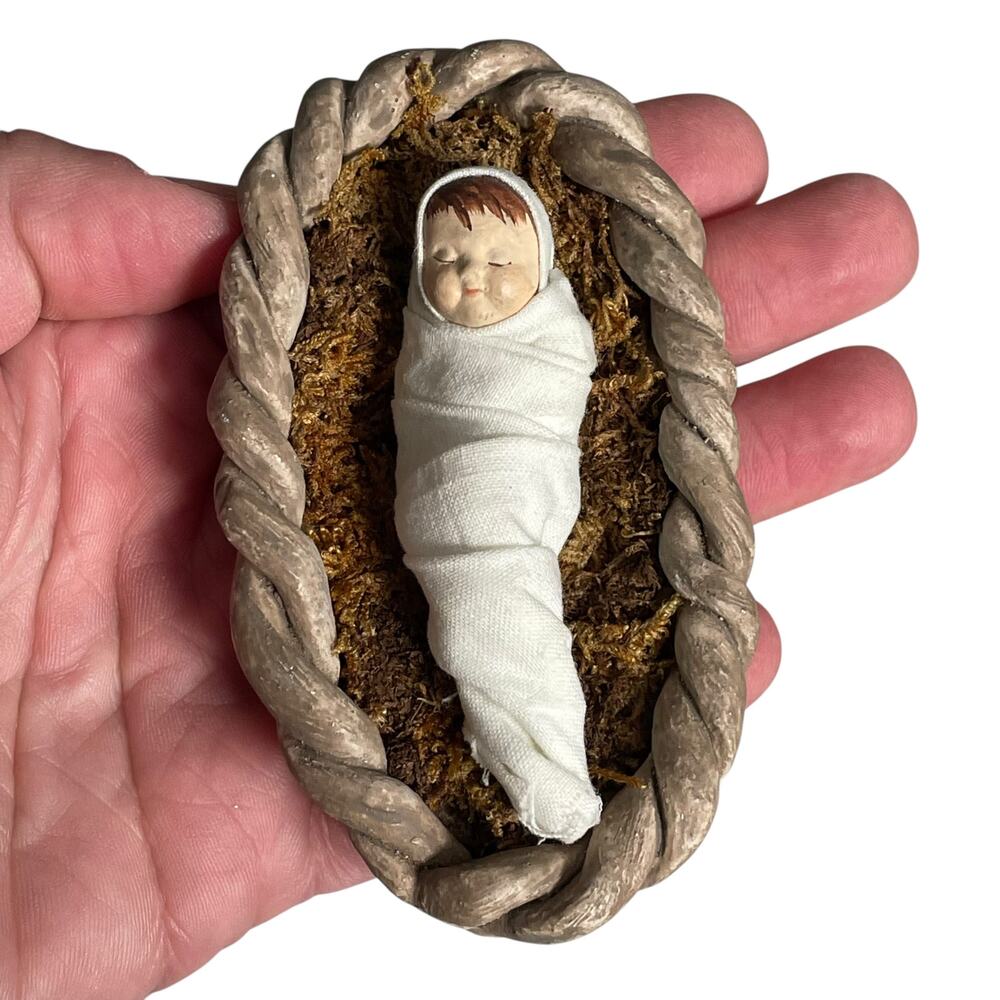 Hestia Nativity Baby Jesus Figure Vintage 1993 Holy Family Replacement 2 Piece